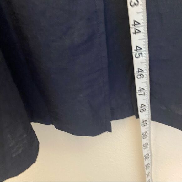 Old Navy Waist-Defined Twist-Front Midi Shirt Dress rayon linen nylon blend L - Picture 12 of 12